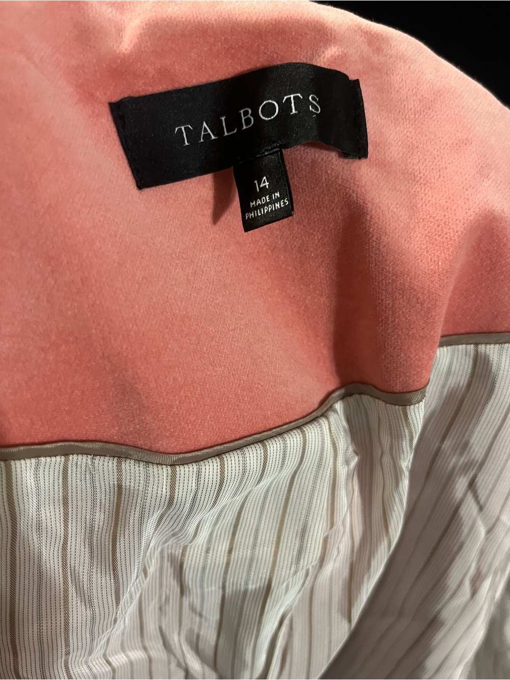 Talbots Rose Pink Velvet Blazer Jacket - Picture 2 of 8